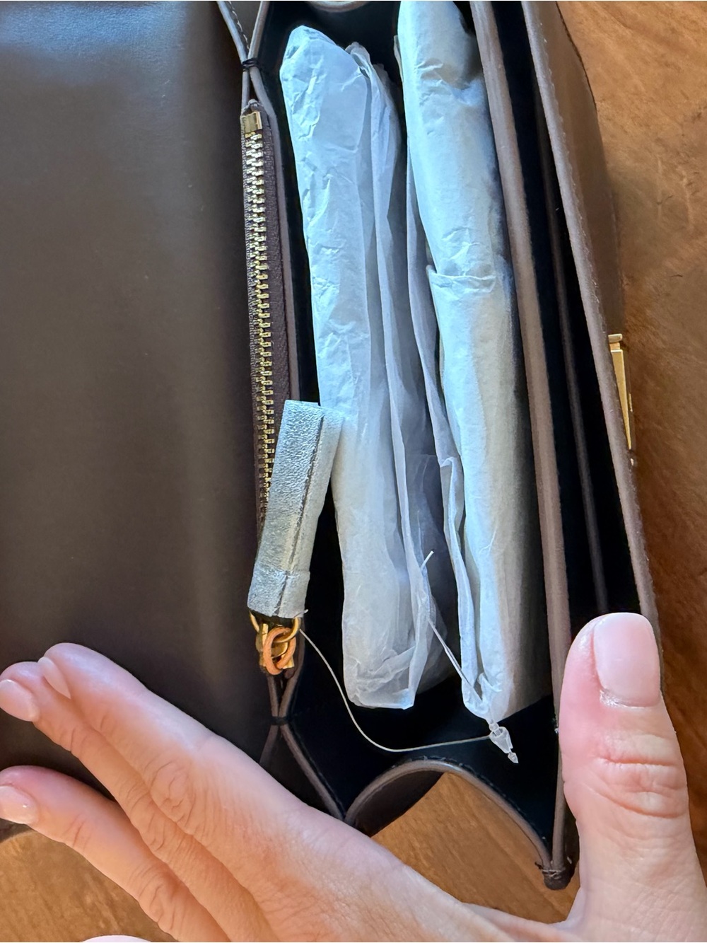 Quince Italian Leather Box Shoulder Bag - Picture 10 of 10